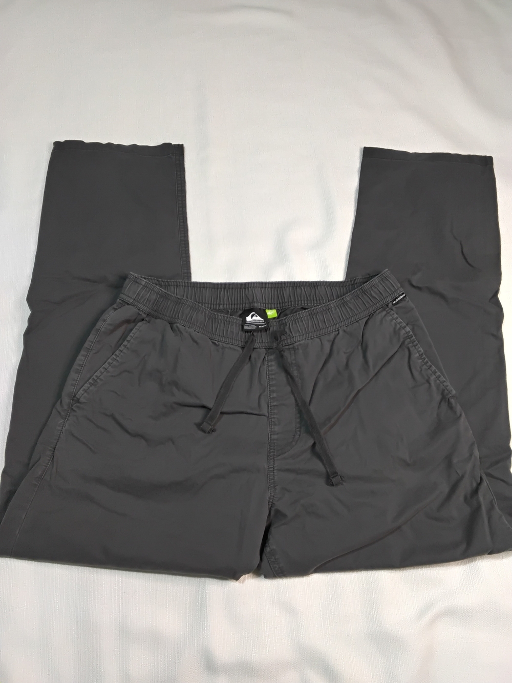 Quiksilver DNA Beach Pants Men's Charcoal Gray Drawstring Sz M.